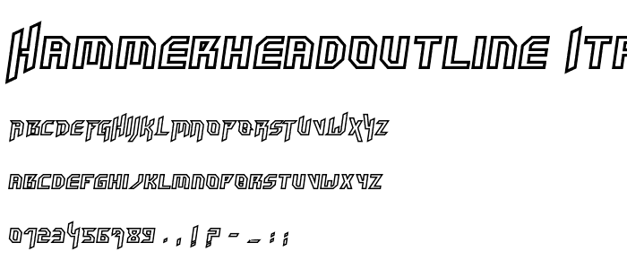 HammerheadOutline Italic font